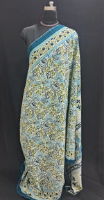 Tarditional Dark Grey Mulmul Cotton Saree