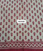 Cream Mulmul Cotton Saree blouse