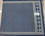 Indigo Blue Mulmul Cotton Saree Pallu