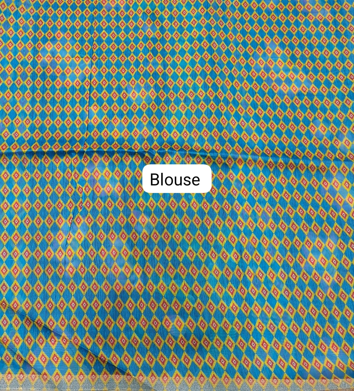 Wine Jute Printed Saree blouse