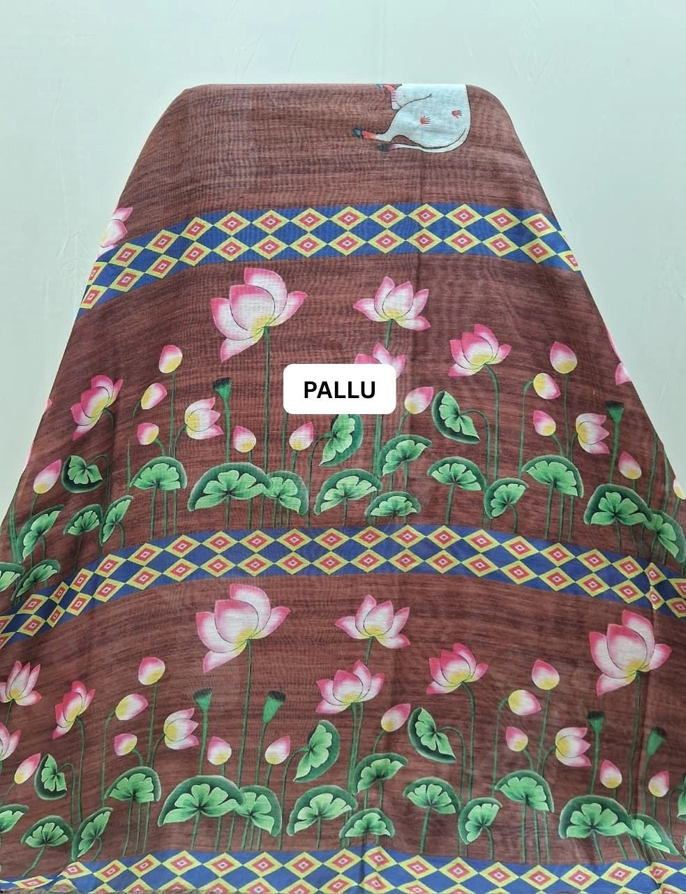 Brown Jute Saree pallu