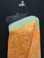 Elegant Yellow Jute Saree 