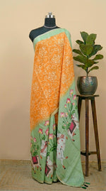 Elegant Yellow Jute Saree 