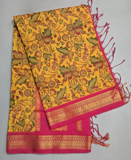Marine Blue Kalyani Cotton Saree