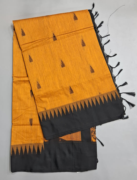 Mango Yellow Kalyani Cotton Saree