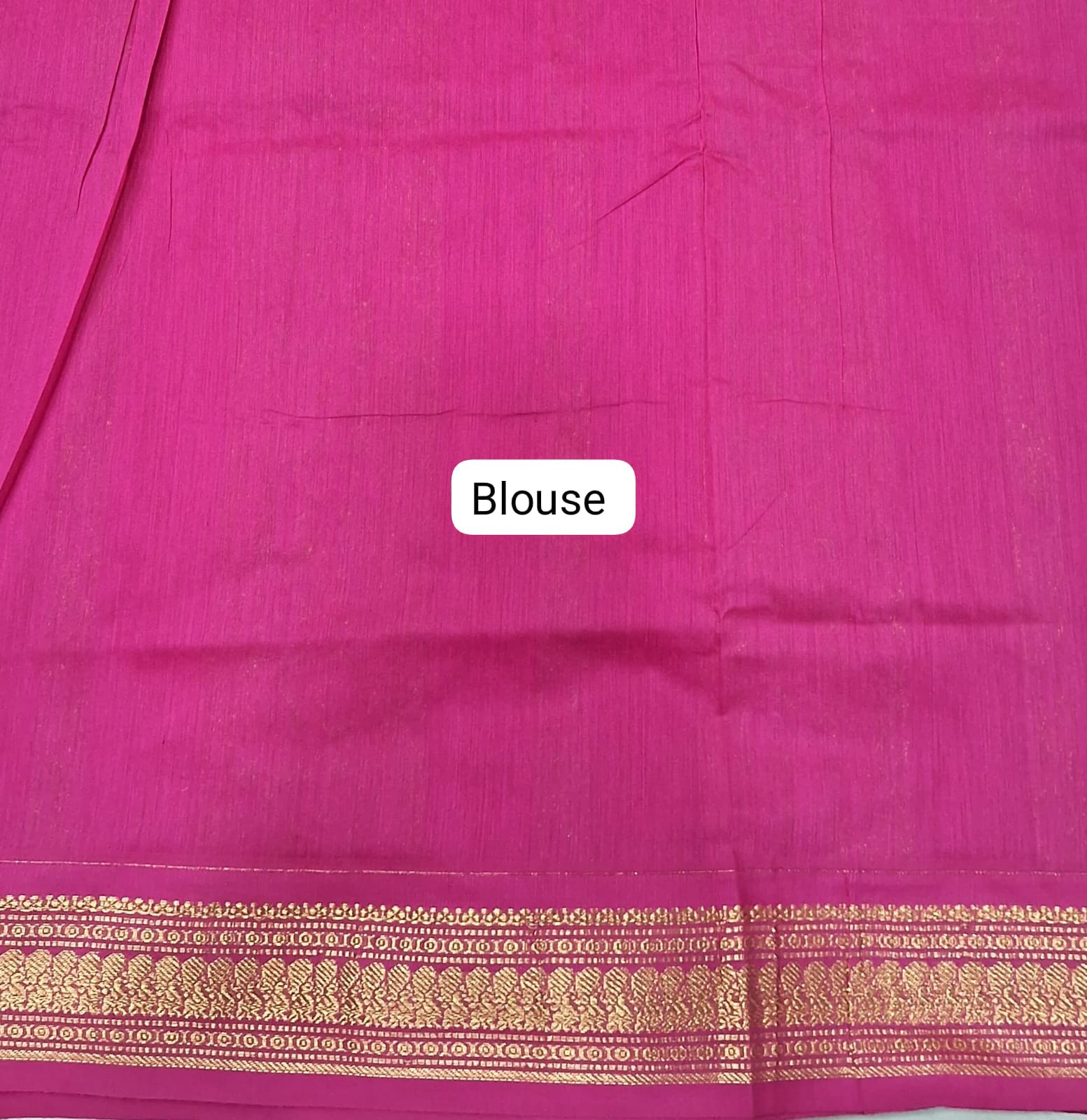 Baby Pink Kalyani Cotton Saree Blouse