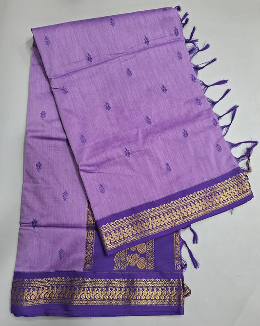 Lavender Kalyani Cotton Saree