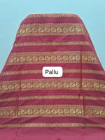 Peach Kalyani Cotton Saree pallu