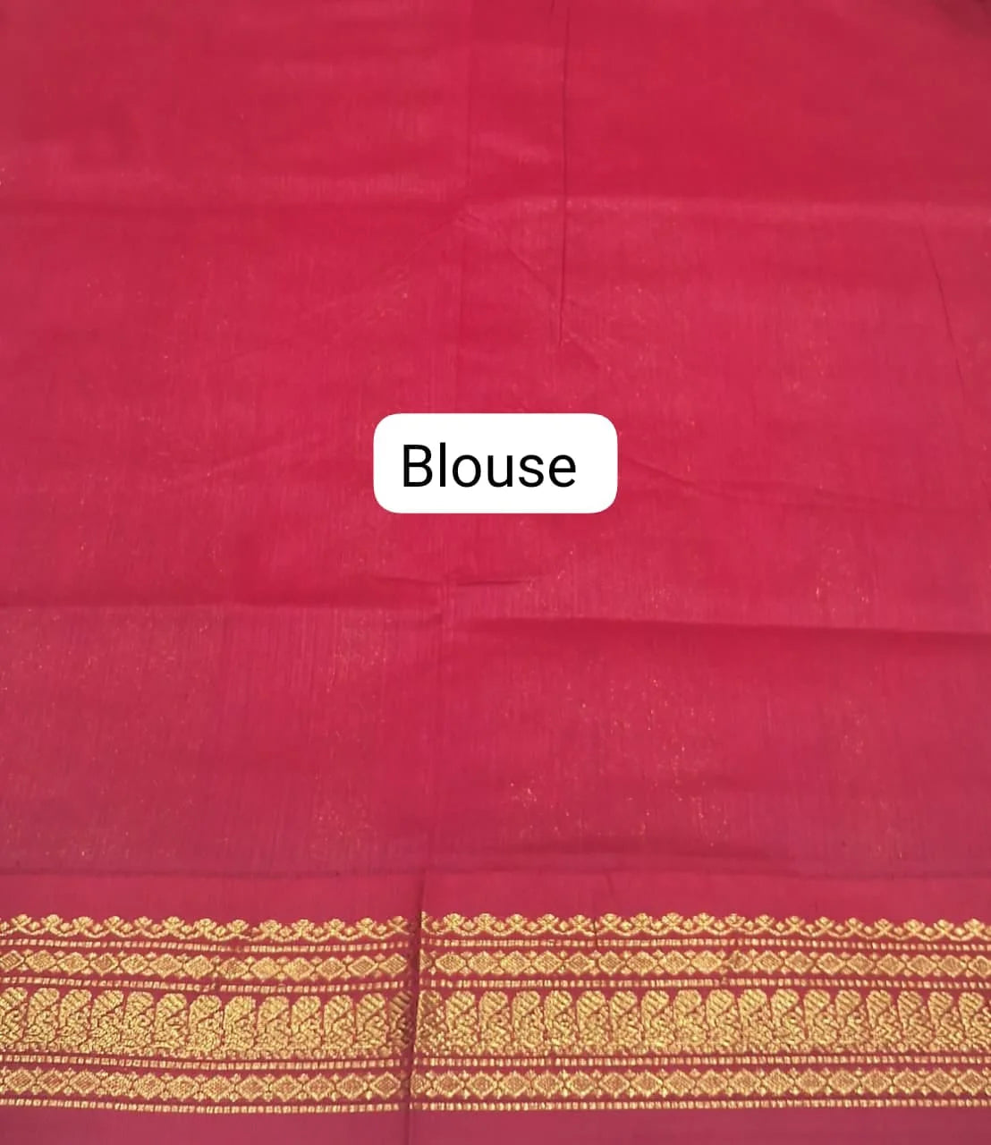 Peach Kalyani Cotton Saree blouse