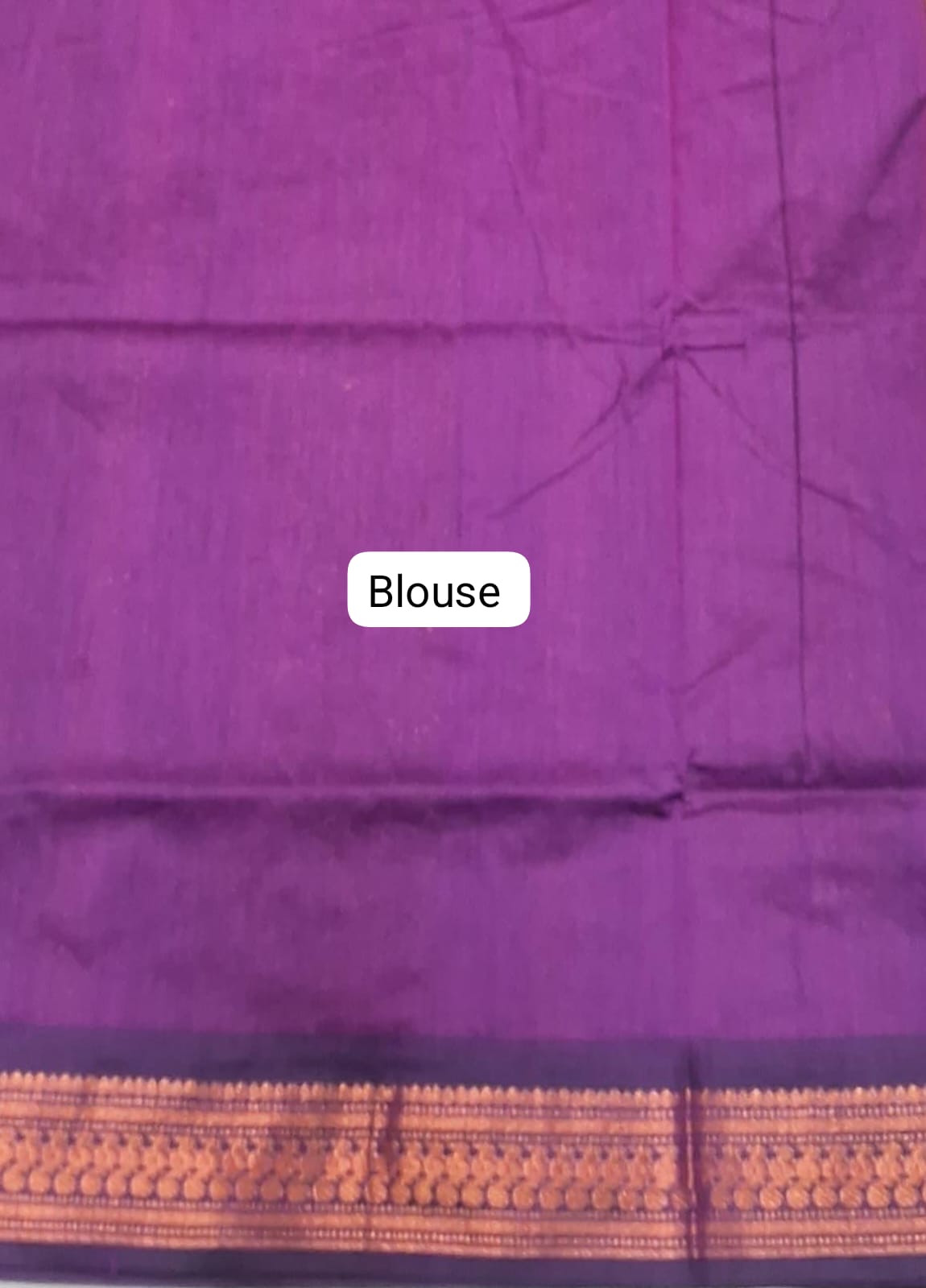 Mustard Yellow Kalyani Cotton Saree Blouse