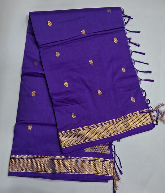 Purple Kalyani Cotton Saree