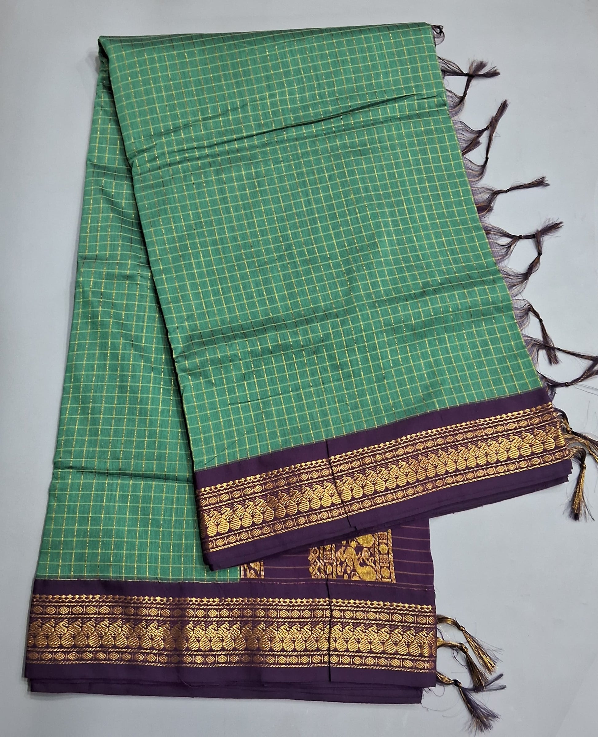 Marine Blue Kalyani Cotton Saree