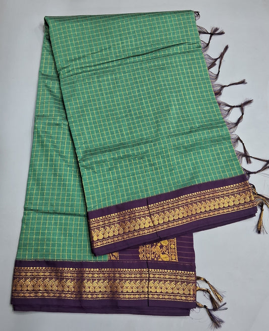 Marine Blue Kalyani Cotton Saree