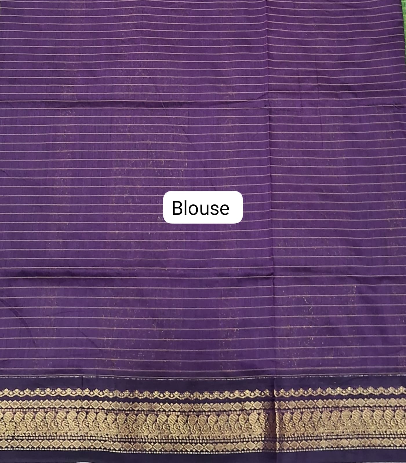 Parrot Green Kalyani Cotton Saree blouse