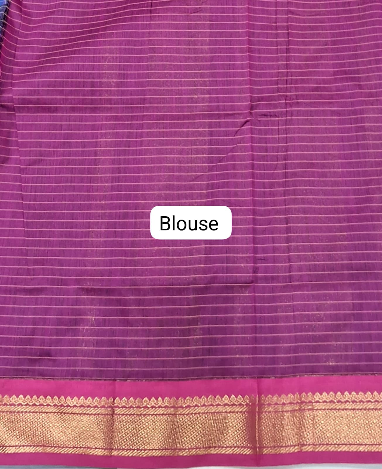 Blue Kalyani Cotton Saree Blouse