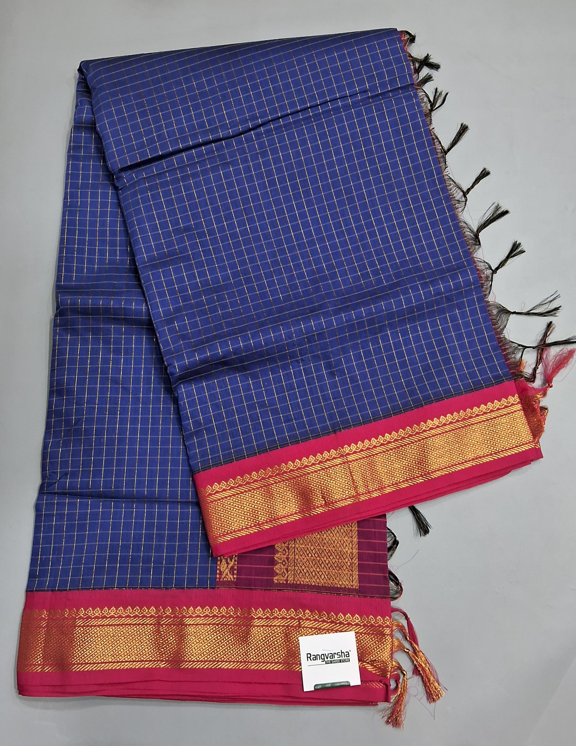 Blue Kalyani Cotton Saree