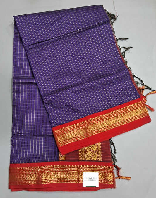Navy Blue Kalyani Cotton Saree