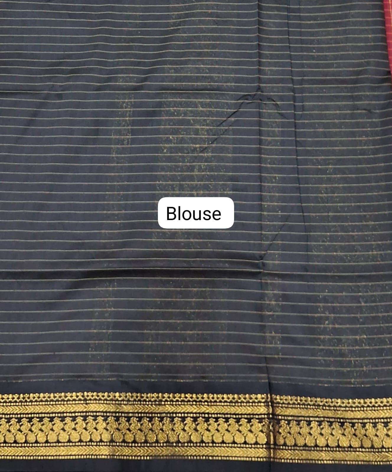 Maroon Kalyani Cotton Saree blouse