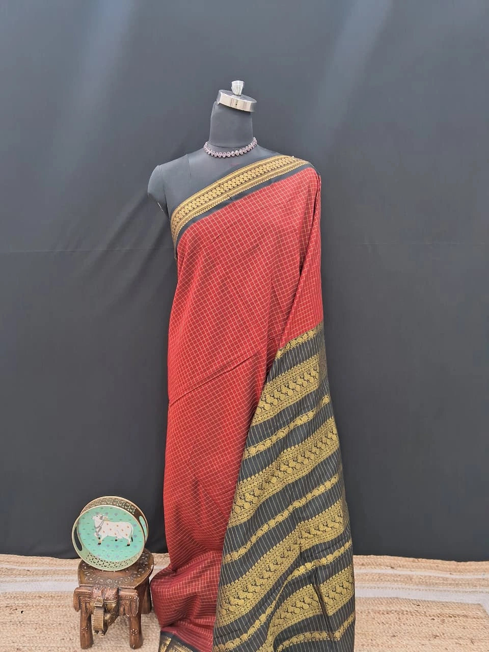 Maroon Kalyani Cotton Saree