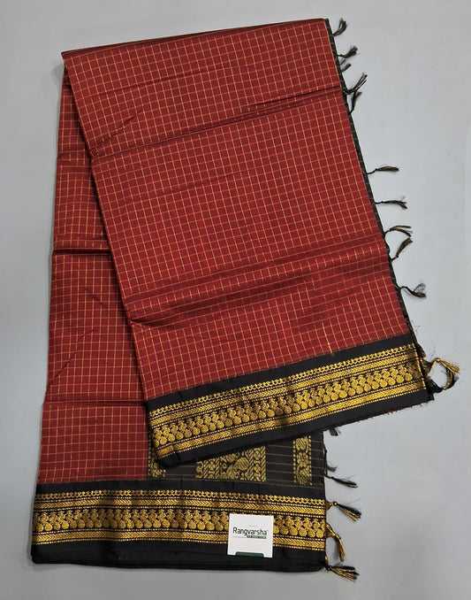 Maroon Kalyani Cotton Saree