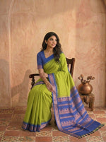 Citron Green Kalyani Cotton Saree