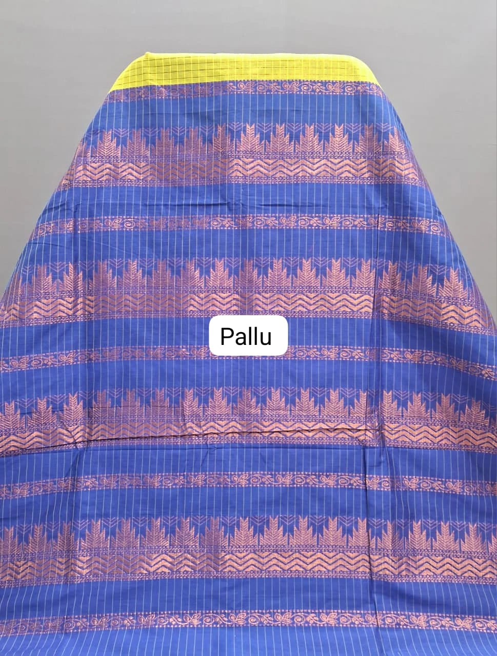 Citron Green Kalyani Cotton Saree Pallu