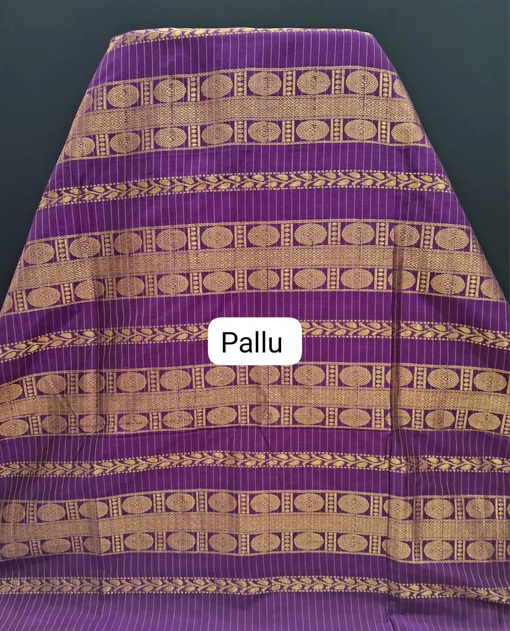 Wine Kalyani Cotton Saree pallu