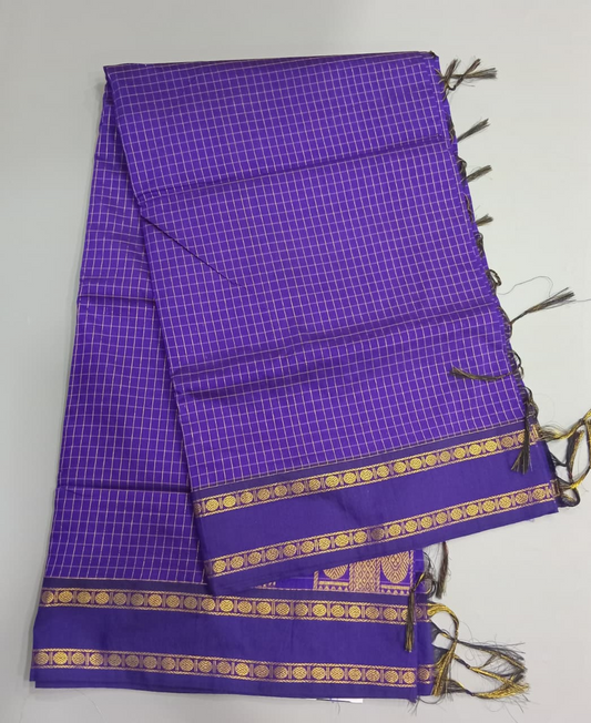 Royal Blue Kalyani Cotton Saree