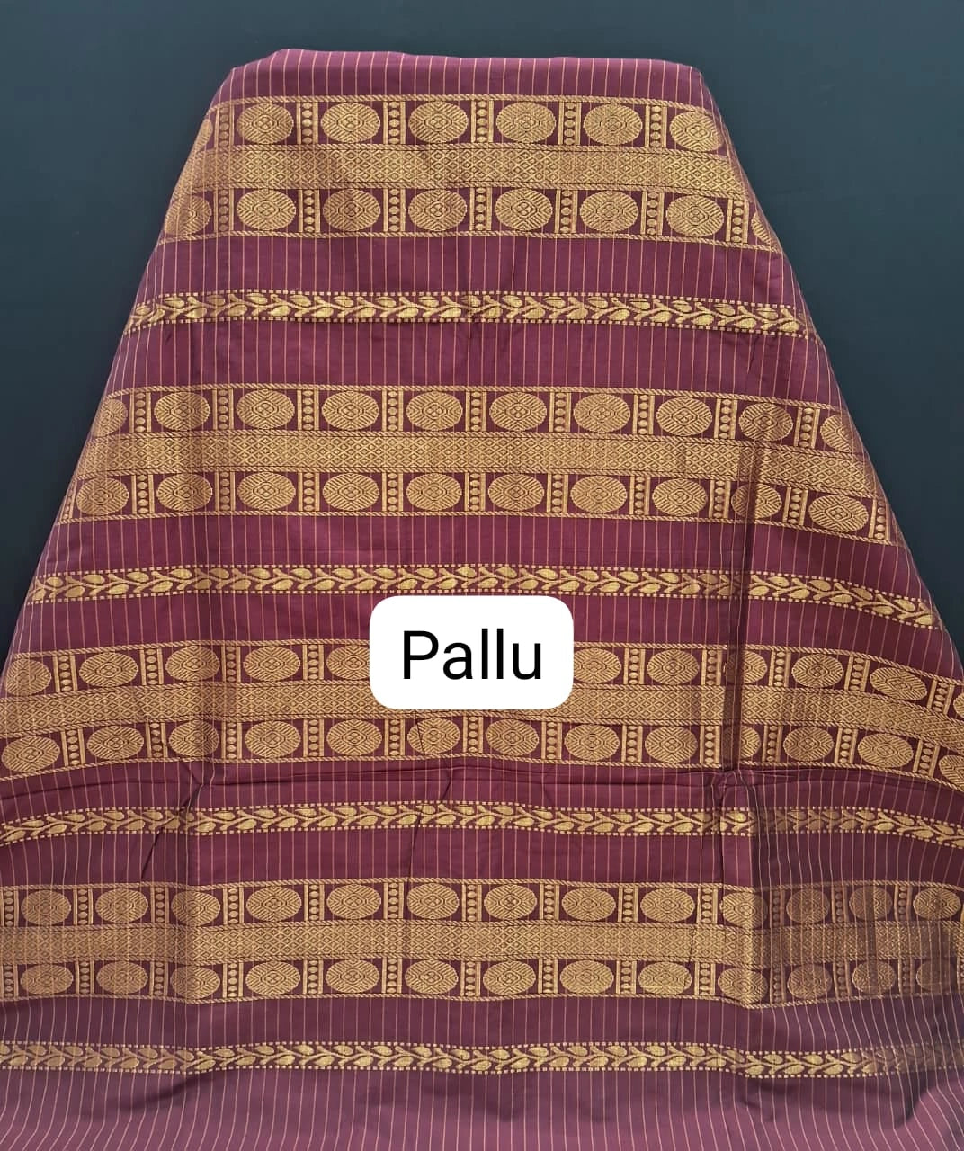 Brown Kalyani Cotton Saree pallu