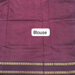 Brown Kalyani Cotton Saree blouse