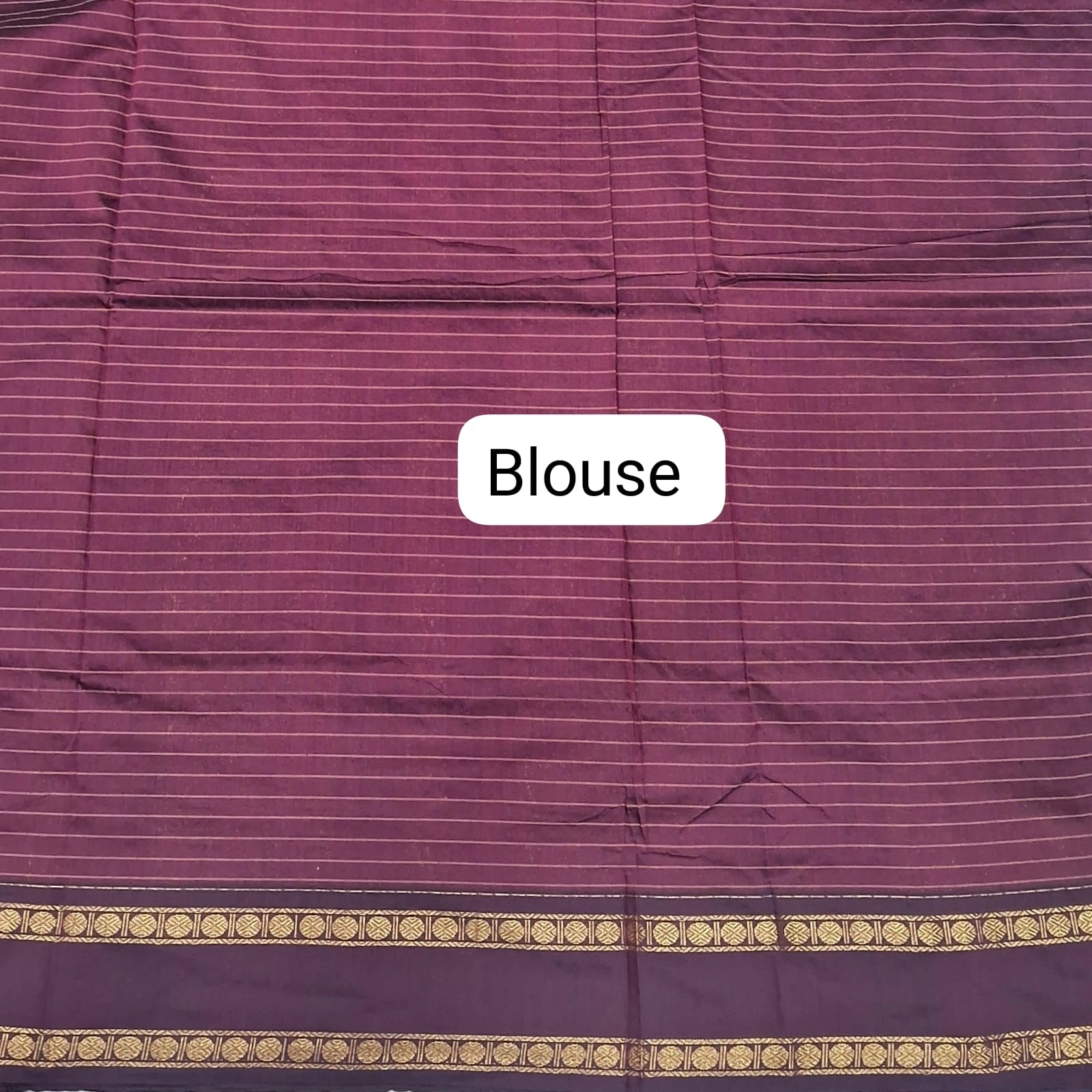 Brown Kalyani Cotton Saree blouse