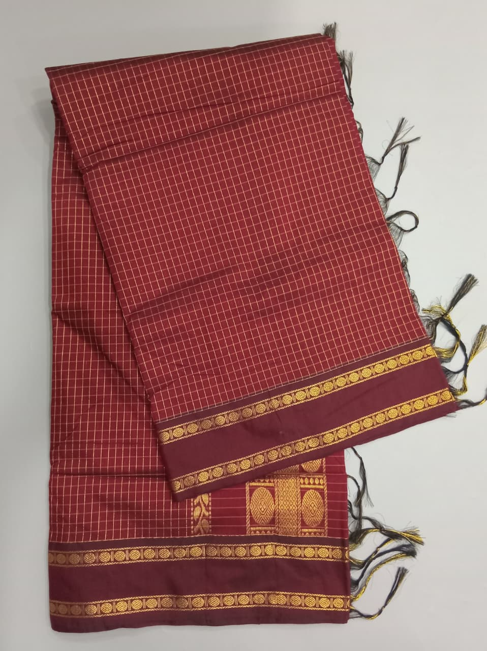Brown Kalyani Cotton Saree