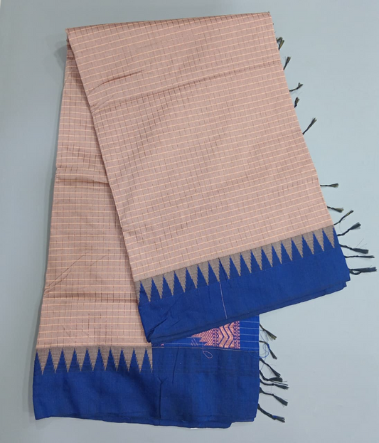 Beige Kalyani Cotton Saree