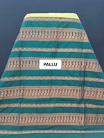 Parrot Green Plain Kalyani Cotton Saree pallu