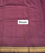 Lightweight Parrot Green Kalyani Cotton Saree blouse