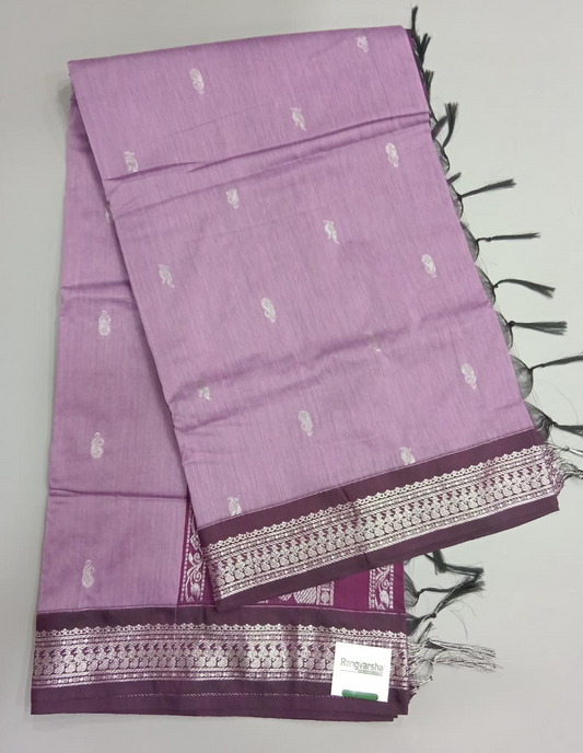 Lavender Kalyani Cotton Saree