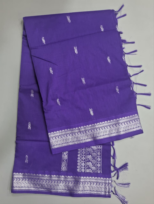 Purple Kalyani Cotton Saree