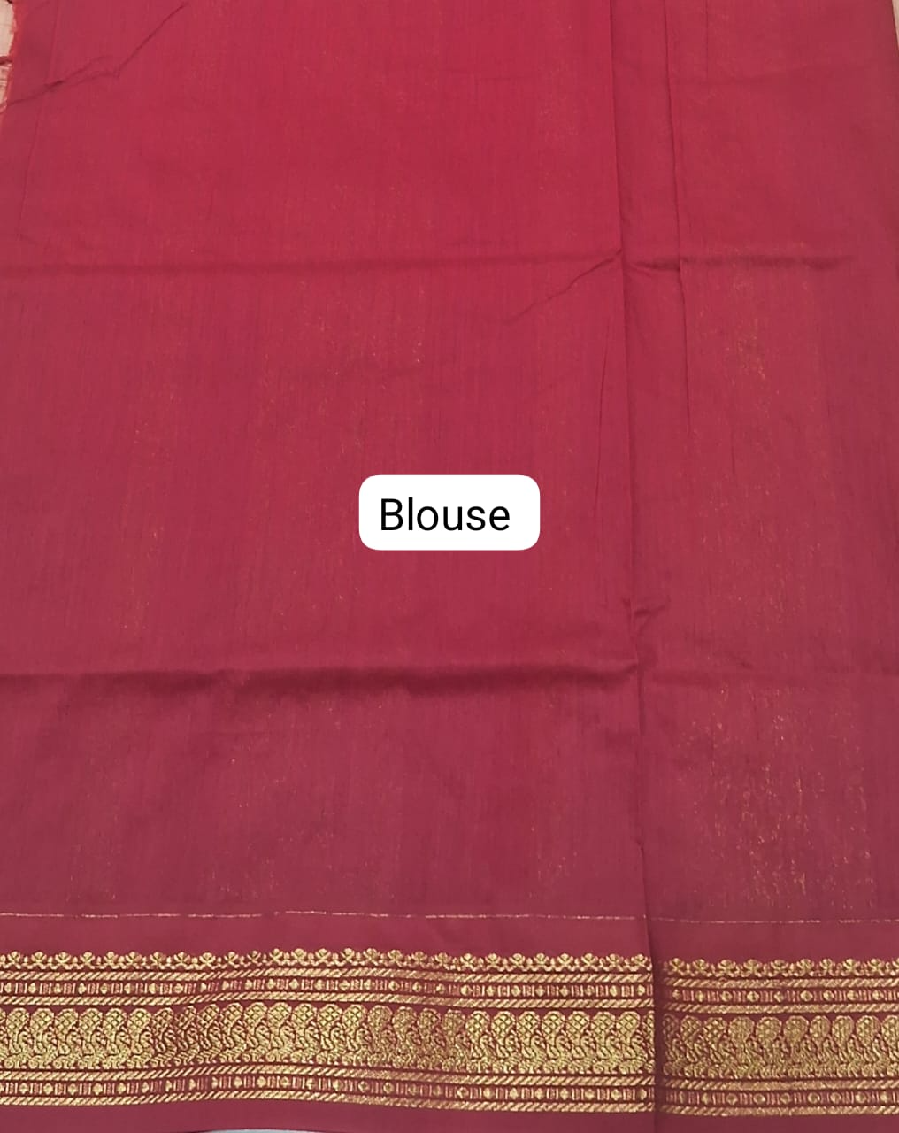 Peach Kalyani Cotton Saree blouse