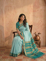 Sky Blue Kalyani Cotton Saree