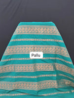 Sky Blue Kalyani Cotton Saree pallu