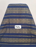 Dark Blue Kalyani Cottton Saree pallu