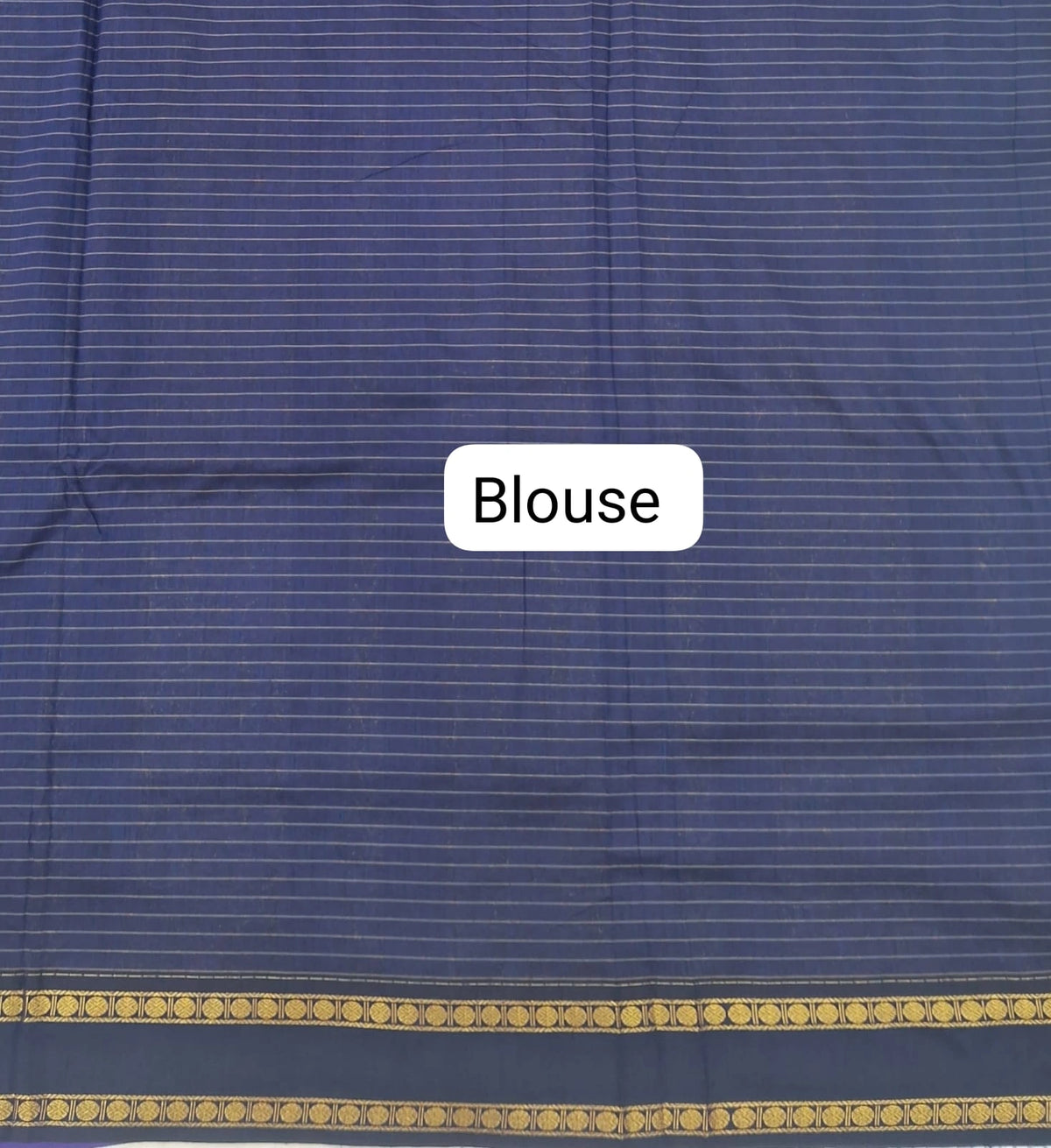 Dark Blue Kalyani Cottton Saree blouse