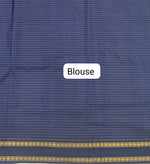 Dark Blue Kalyani Cottton Saree blouse