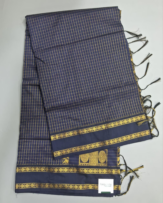 Dark Blue Kalyani Cottton Saree