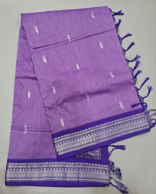 Lavender Kalyani Cotton Saree