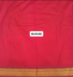 Peach Handwoven Kalyani Cotton Saree blouse