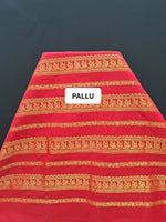 Peach Elegance Kalyani Cotton Saree pallu