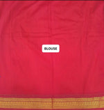 Graceful Peach Kalyani Cotton Saree blouse