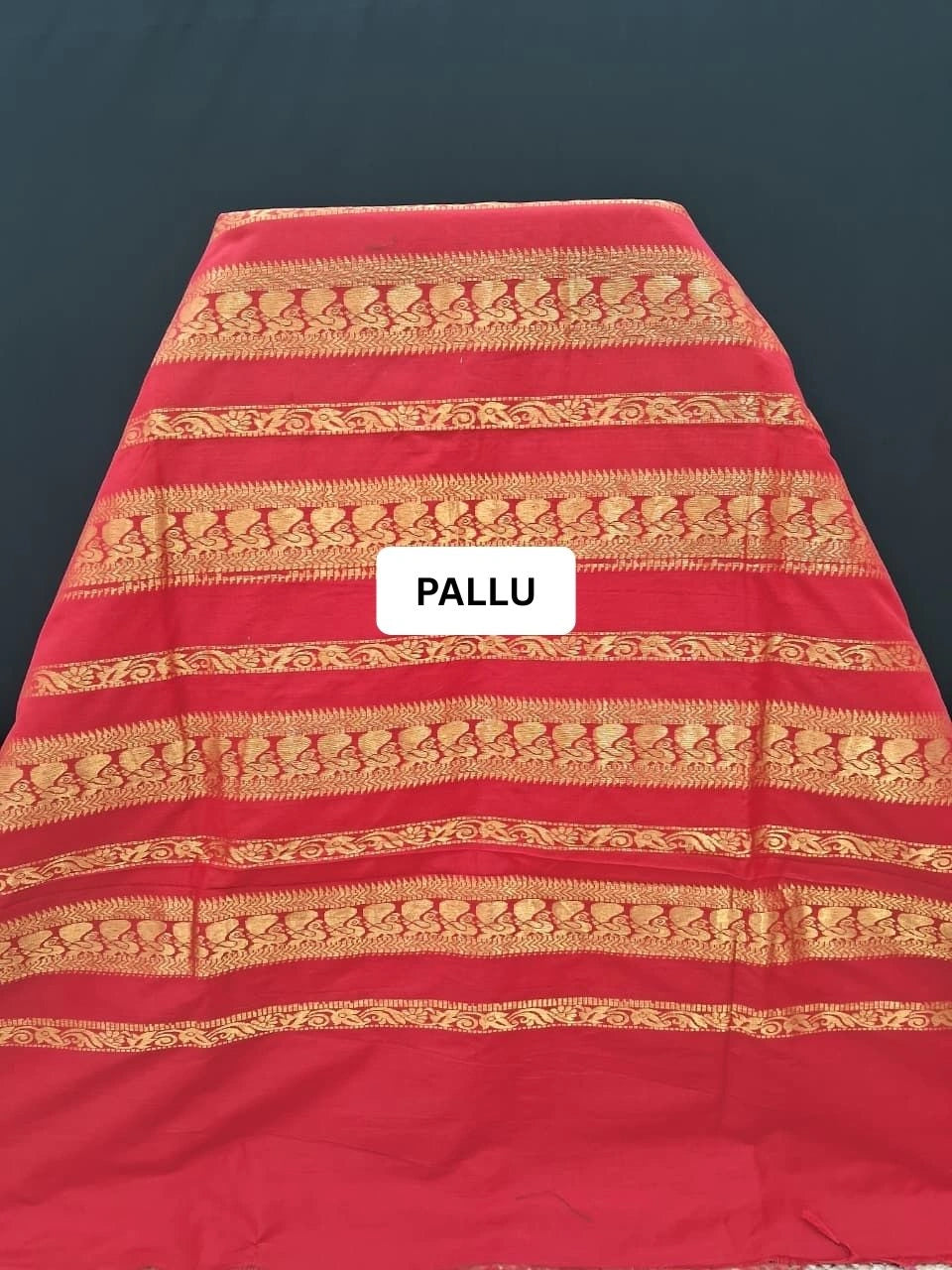 Graceful Peach Kalyani Cotton Saree pallu