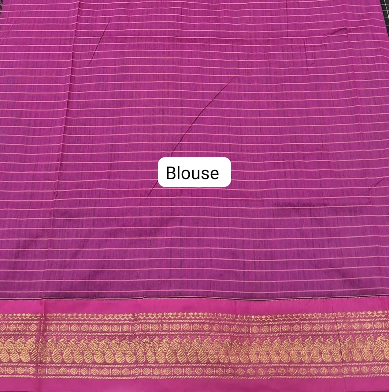 Festive Elegance Black Kalyani Cotton Saree blouse
